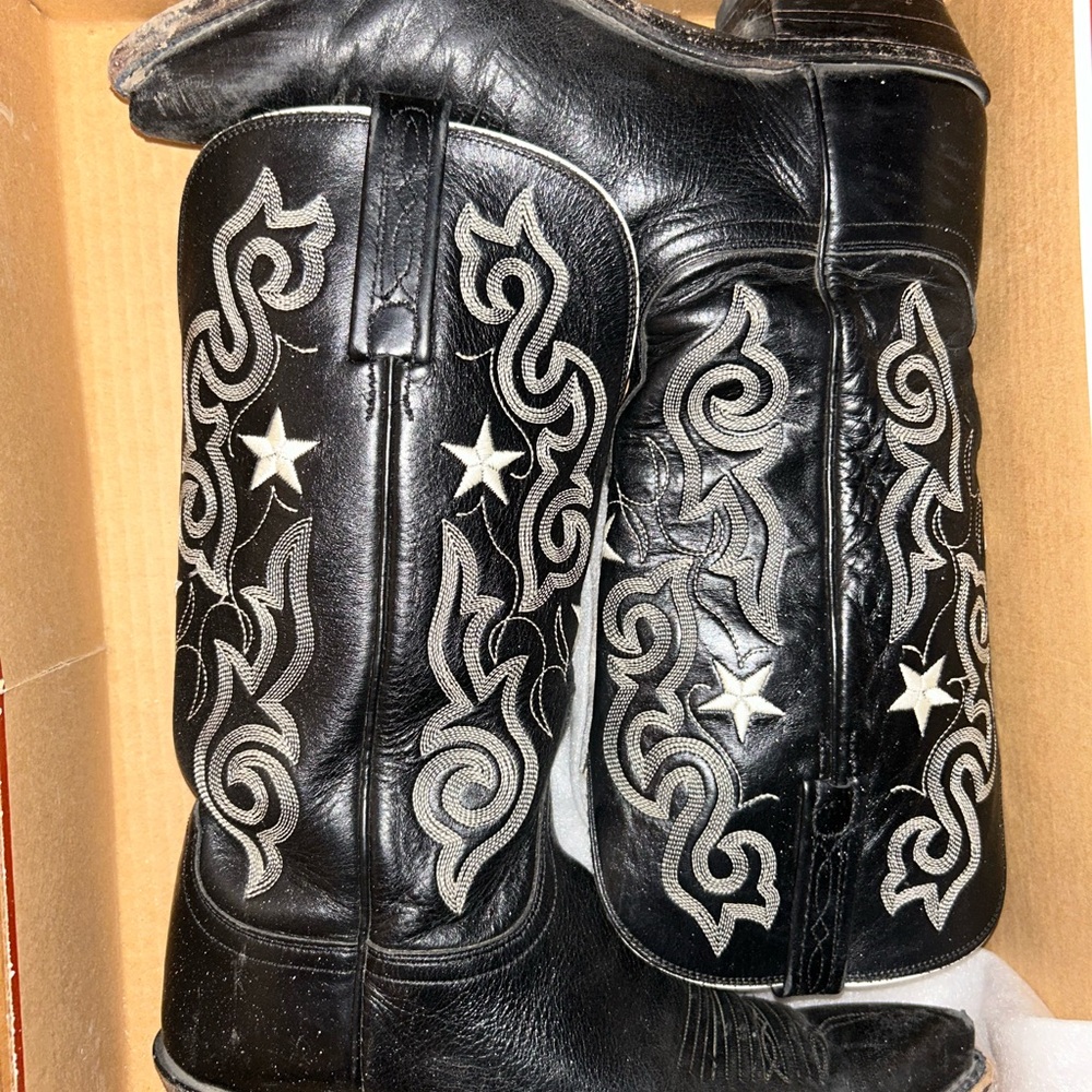 Lucchese black womens cowgirl boots